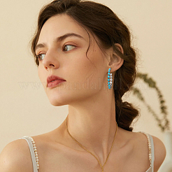 4 Pairs 4 Colors Alloy Ring Stud Earrings&nbsp;EJEW-FI0002-69
