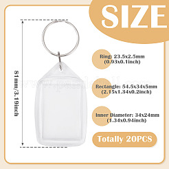 20Pcs Acrylic Photo Frame Keychains&nbsp;KEYC-TA0004-82