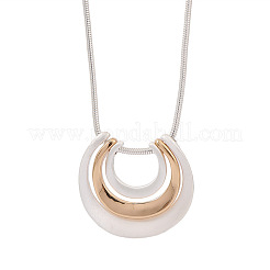Alloy Layered Half Round Pendant Necklaces&nbsp;FS-WGC51BC-01