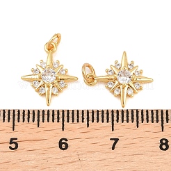 Brass Micro Pave Cubic Zirconia Charms&nbsp;KK-F927-09D-G
