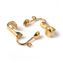 Iron Clip-on Earring Findings for Non-Pierced Ears&nbsp;X-EC141-NFG
