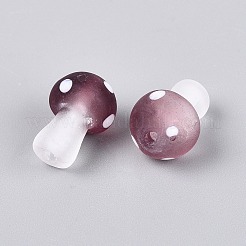 Frosted Handmade Lampwork Beads Strands&nbsp;LAMP-N038-08F