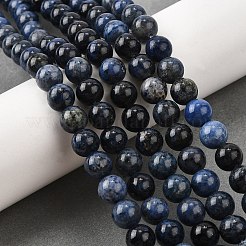 Natural Grade AA Dumortierite Quartz Round Bead Strands&nbsp;X-G-P075-43-4mm
