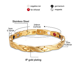 304 Stainless Steel Panther Chain Watch Band Bracelets&nbsp;JB664A
