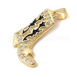 Brass Micro Pave Cubic Zirconia Pendants&nbsp;KK-A296-11G-02