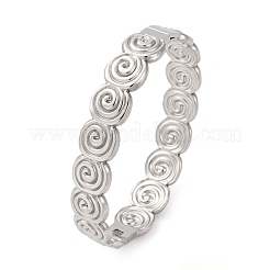 Spiral 304 Stainless Steel Bangles for Women&nbsp;BJEW-Q045-03P