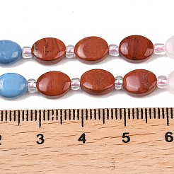 Cherry Quartz Glass & Synthetic Agate & Natural Red Jasper & Rose Quartz & Lemon Jade & Red Aventurine Beads Strands&nbsp;G-Z135-A13
