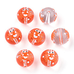 Transparent Glass with Enamel Beads&nbsp;LAMP-T011-32A
