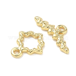 Hanmmered Brass Toggle Clasps&nbsp;KK-CBA42CA-01B-G