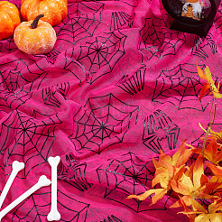 Halloween Theme Polyester Mesh Fabric&nbsp;DIY-WH0589-86B