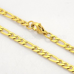 Men's Casual Style 304 Stainless Steel Figaro Chain Necklaces&nbsp;STAS-O037-17