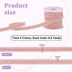 26 Yards 4 Colors Polyester Centipede Braid Lace Trimming&nbsp;OCOR-PH0003-95