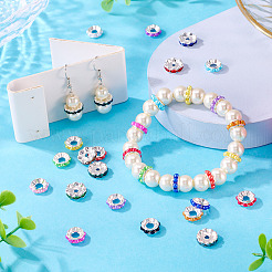 100Pcs Brass Rhinestone Spacer Beads&nbsp;KK-TA0002-12