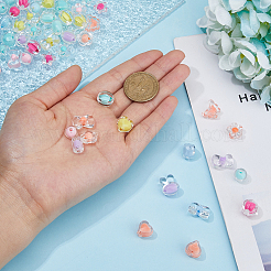 150Pcs 10 Styles Transparent Acrylic Beads&nbsp;TACR-FI0001-01