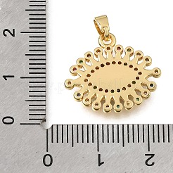 Brass Micro Pave Colorful Cubic Zirconia Pendants&nbsp;KK-C263-22H-G