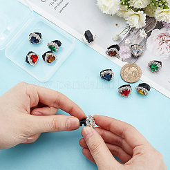 12Pcs 6 Colors Heart Acrylic with Plastic Ornament Accessories&nbsp;DIY-FG0006-56