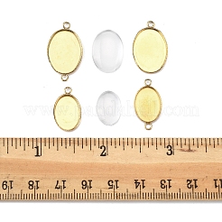 DIY Oval 304 Stainless Steel Cabochon Connector & Pendant Making Kits&nbsp;DIY-FS0008-31