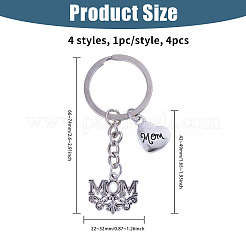 4Pcs Alloy Keychain&nbsp;KEYC-CA00004