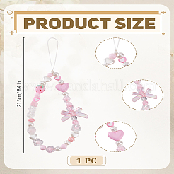 1Pc Resin Beaded Mobile Phone Lanyard Wrist Strap&nbsp;AJEW-LP0004-38