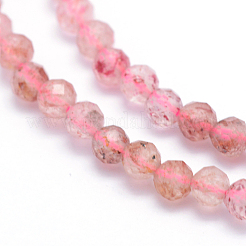 Natural Strawberry Quartz Beads Strands&nbsp;G-E411-09A-3mm
