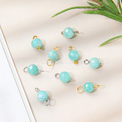 16Pcs 4 Styles December Birthstone Natural Amazonite Pendant and Connector Charms&nbsp;PALLOY-SW00118