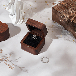 Wooden Rings Storage MagneticGift Boxes&nbsp;CON-WH0109-001