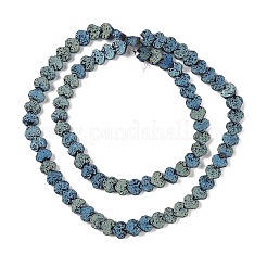 Electroplated Natural Lava Rock Beads Strands&nbsp;G-Q1009-G01-02B