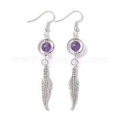 4 Pairs 4 Styles Natural & Synthetic Mixed Gemstone Dangle Earrings Set&nbsp;EJEW-TA00346