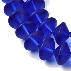 Frosted & Baking Paint Transparent Glass Beads Strands&nbsp;GL-CBA2ED2-03F