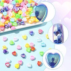 200Pcs 2 Colors ABS Plastic Beads&nbsp;KY-FS0001-42C