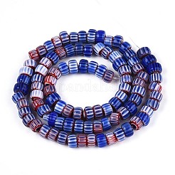 Handmade Millefiori Glass Chevron Beads Strands&nbsp;LAMP-T021-27A-M