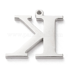 Tarnish Resistant 304 Stainless Steel Letter Pendant Rhinestone Settings&nbsp;LS-STAS-J028-01K