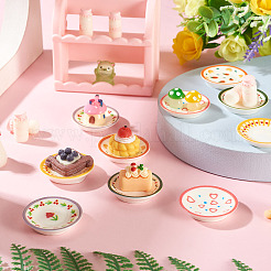 10Pcs 5 Colors Resin Dollhouse Dish&nbsp;AJEW-TA0003-39