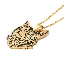 201 Stainless Steel Pendant Necklaces&nbsp;NJEW-H022-05G