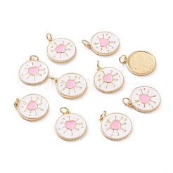Real 18K Gold Plated Brass Enamel Pendants&nbsp;ZIRC-Z008-11A