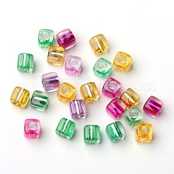 Transparent Acrylic Cube Beads&nbsp;PB78P9520