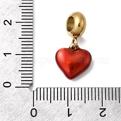 304 Stainless Steel Enamel European Dangle Charms&nbsp;STAS-D153-19G