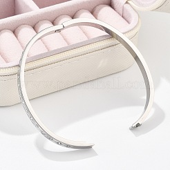 304 Stainless Steel Rhinestone Bangles for Women&nbsp;BJEW-Z092-13P