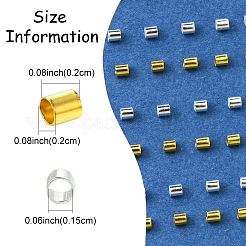 1200Pcs 2 Colors Brass Crimp Beads&nbsp;KK-FS0001-37