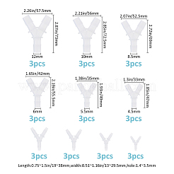 30Pcs 10 Styles Plastic Y-type Three-way Pagoda Joint Water Divider&nbsp;FIND-FH0016-87
