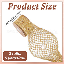 5 Yards Stretchable Glitter Mesh Ribbon&nbsp;DIY-WH0470-85B