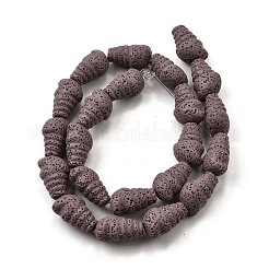 Dyed Natural Lava Rock Beads Strands&nbsp;G-A264-A01-01D