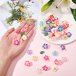64Pcs Acrylic Bead Caps&nbsp;OACR-ME0001-41