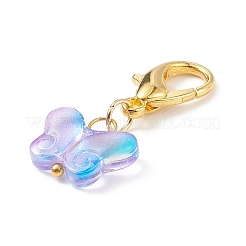 Colorful Butterfly Glass Pendant Decorations&nbsp;HJEW-JM00799