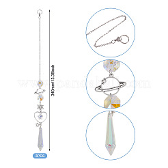 3Pcs Alloy Planet Star Hanging Ornaments&nbsp;HJEW-TA00368