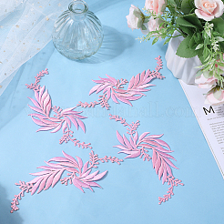 4Pcs 2 Style Leaf Computerized Embroidery Cloth Iron on/Sew on Patches&nbsp;DIY-GF0008-58A