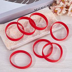 10Pcs Word Silicone Cord Bracelet Wristband&nbsp;BJEW-CN0001-04B