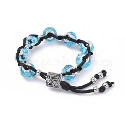 Handmade Glass European Beads Braided Bead Bracelets&nbsp;BJEW-JB05042-02