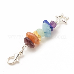 Chakra Theme Natural Gemstone Pendant Decorations&nbsp;HJEW-JM00645-03