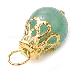 Natural Green Aventurine/Amethyst/Rose Quartz/Lava Rock/Quartz Round Pendants&nbsp;PALLOY-JF03183-01